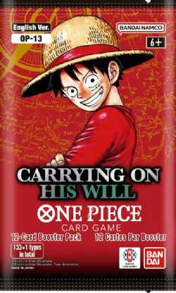 ONE PIECE CARD GAME  # OP-13 -  CARRYING ON HIS WILL OP-13 - PAQUET INDIVIDUEL (ANGLAIS)