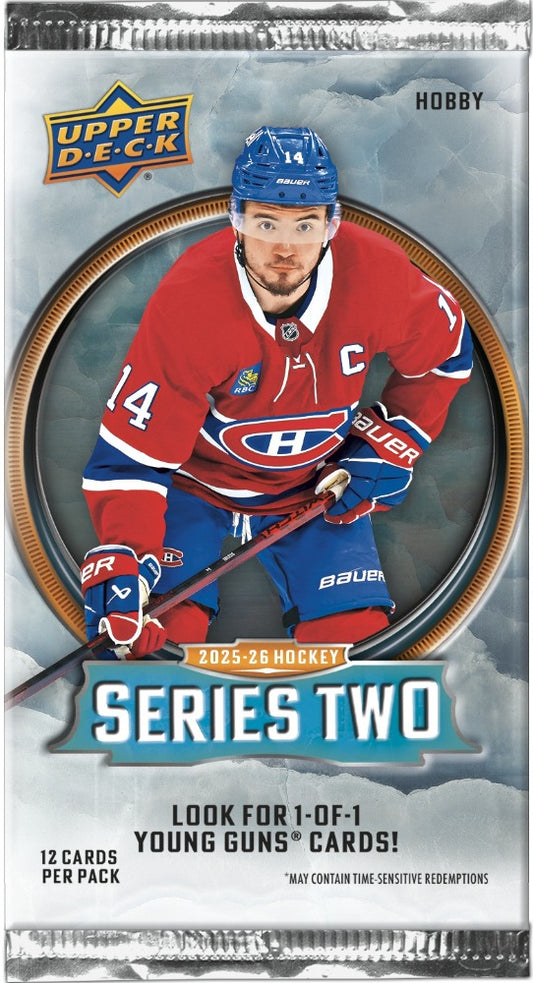 HOCKEY UPPER DECK – SÉRIE 2 2025-2026 Paquet Hobby (1) (ANGLAIS)